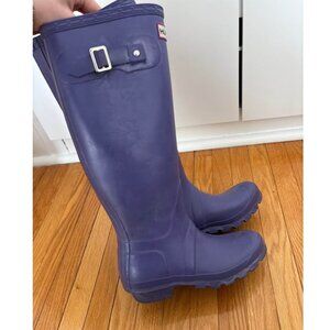 Hunter Original Purple Tall Rain Boots -Sz 5